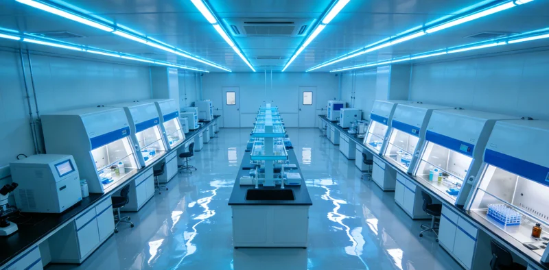 实验室技术人员正在进行病原微生