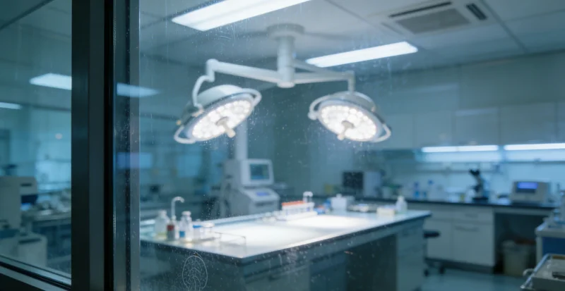 专业医学实验室内部，高科技PC