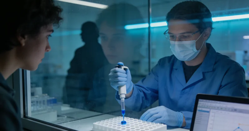 基因检测实验室操作流程示意图