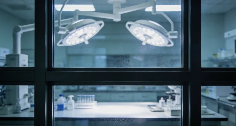 医生在诊室内向咨询者讲解基因检