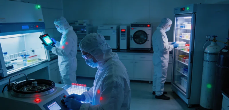 现代化的高通量基因测序实验室内