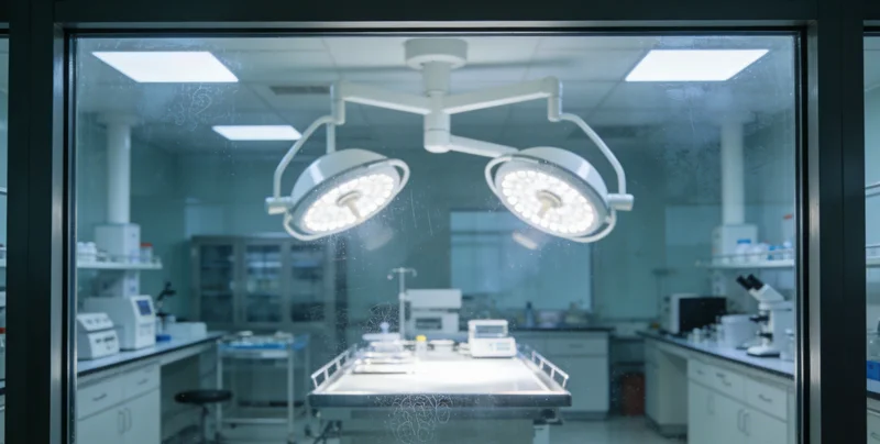 实验室中精密PCR检测仪器工作