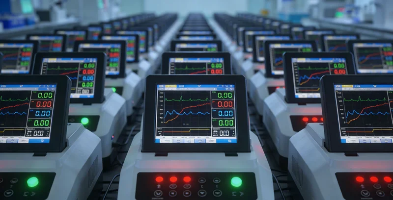 高通量测序仪正在运行,展示DN