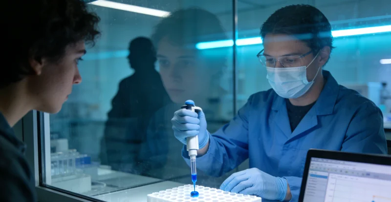 现代化分子诊断实验室内部，技术