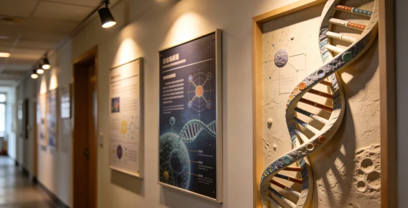 医生在诊室内,拿着检测报告与患