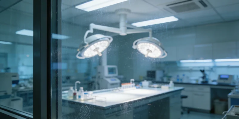 实验室内部,高科技测序仪器正在