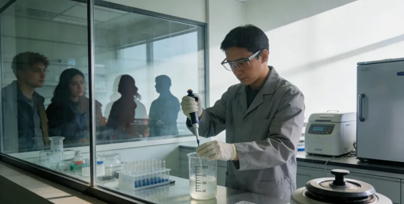 高通量基因测序仪正在运行,展示