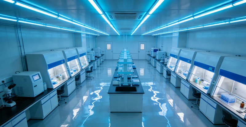 高科技基因测序仪正在工作中，代