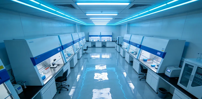 专业实验室人员操作精密仪器进行