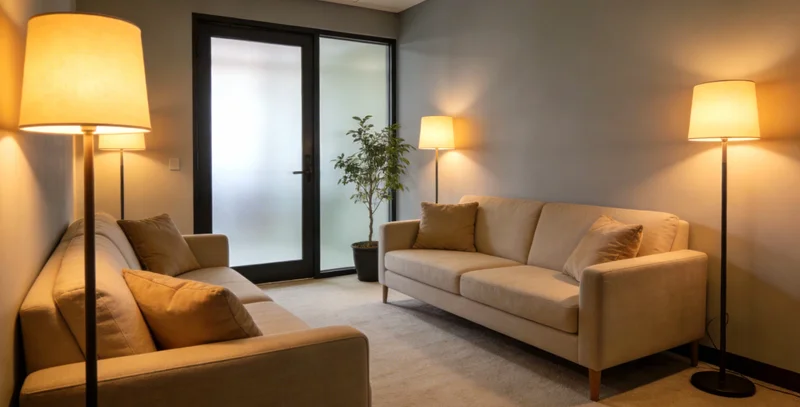 医生正在诊室内与患者家属进行耐