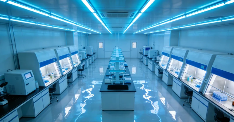 实验室内技术人员操作精密仪器进