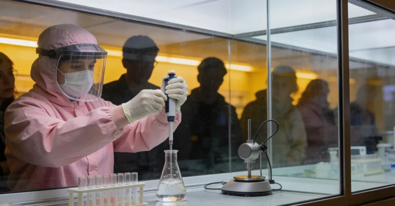 专业基因检测实验室工作场景