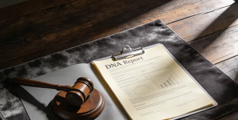 医生在办公室与患者家属沟通基因