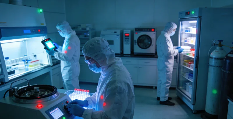 万核基因本地实验室内，高科技基