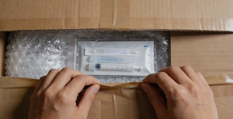 医生在诊室内与患者沟通，评估是