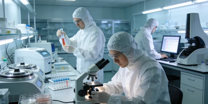 专业实验室内的精密检测仪器,代