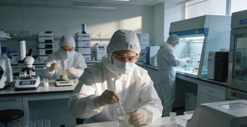 专业实验室技术人员操作实时荧光