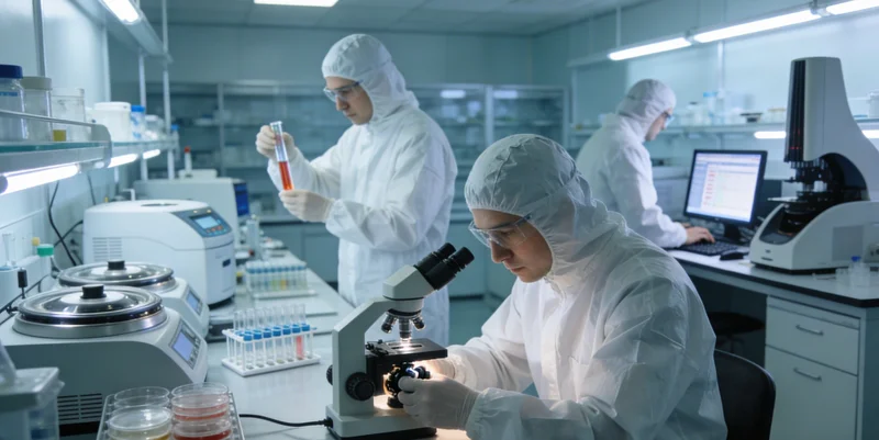 在标准的分子生物学实验室内,身