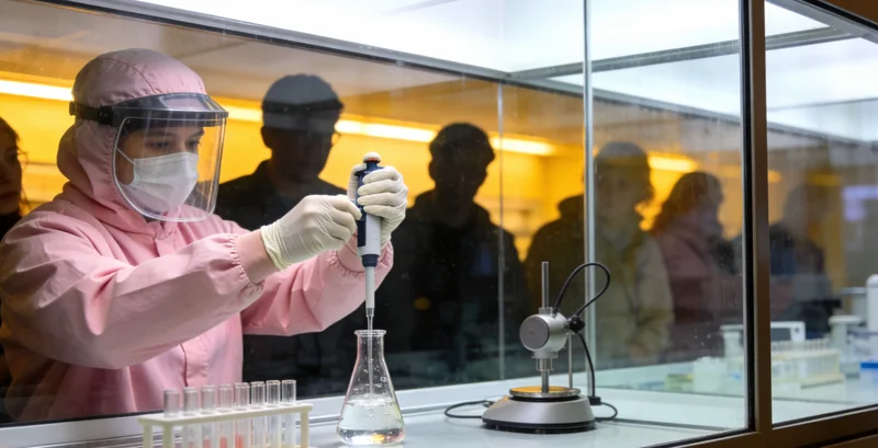 医生为患者讲解基因检测报告内容的画面