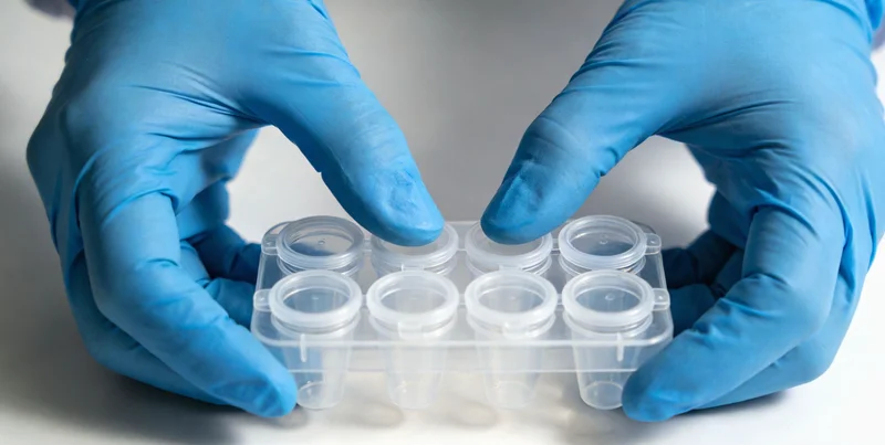 专业医生在办公室内向患者详细解读基因检测报告内容