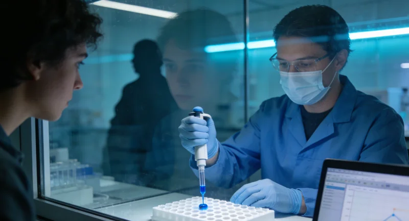 专业医学实验室内景,展示先进的