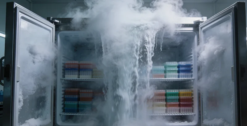 一位家长在医院走廊抱着发烧的孩