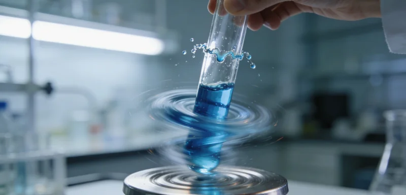 实验室人员正在进行核酸提取操作