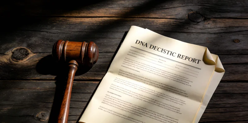 清晰的基因检测报告示意图与专业人士解读场景