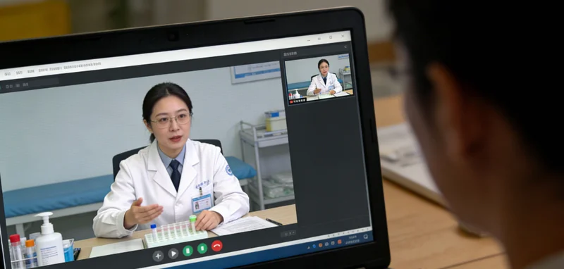 医生与患者沟通检测结果的场景