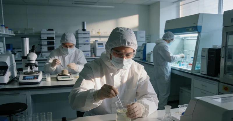 一张对比图，左侧是复杂难懂的基因数据图表，右侧是清晰列出风险评估和具体生活建议的检测报告，突出报告的实用性