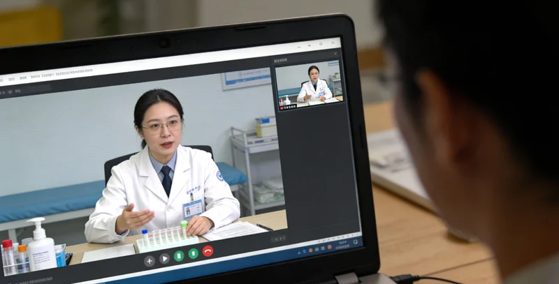 青岛某医院呼吸科,医生与患者家