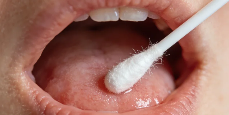 医生在诊室与患者及家属沟通检查