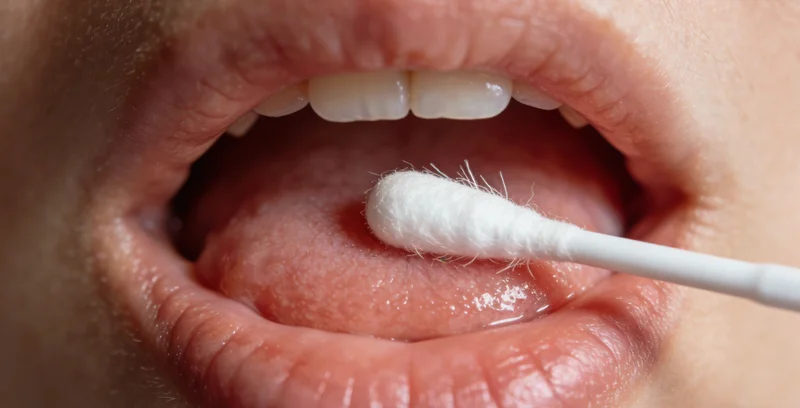 专业医护人员为女性进行宫颈细胞