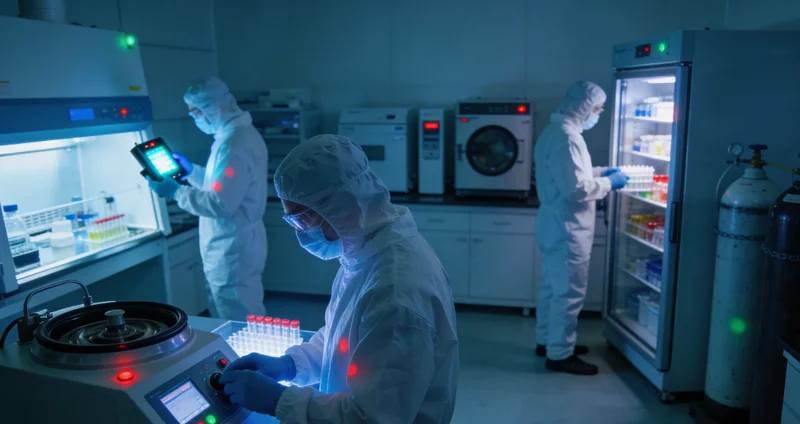 专业基因检测实验室内部,工作人