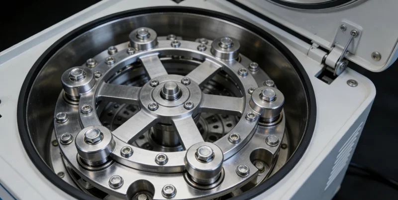 科研人员在实验室内操作精密的多