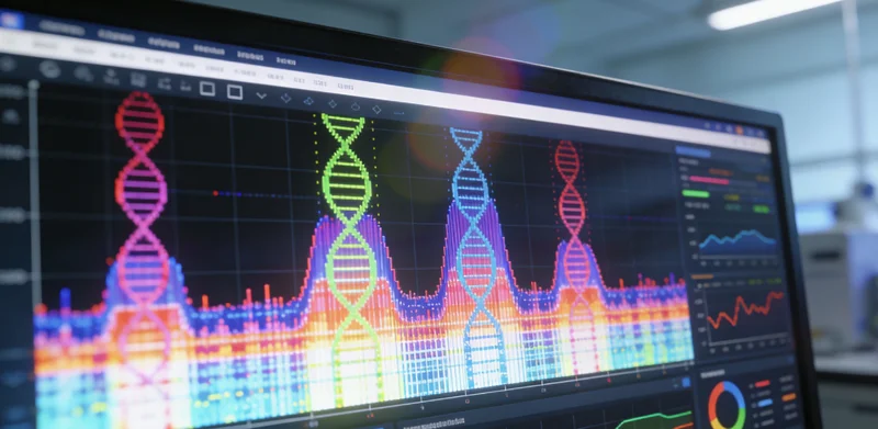 电脑屏幕上显示的病原体基因序列