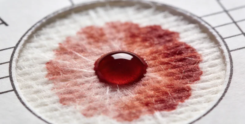 对比图：一侧为医院检验科场景，