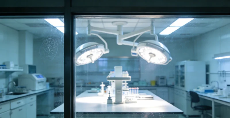 专业人士正向普通家庭解读基因检测报告，场景温馨可信