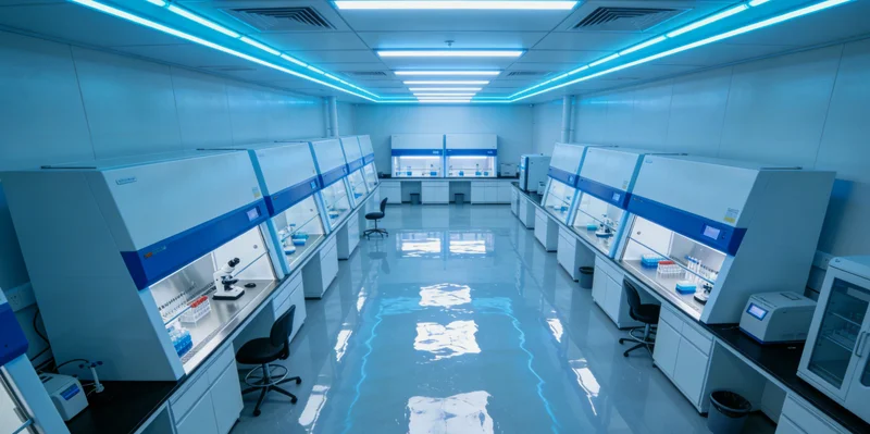 实验室内技术人员进行基因检测操