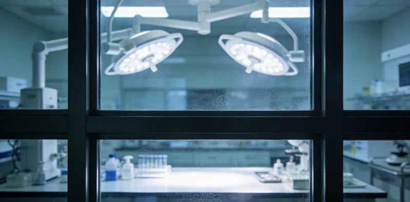 专业的医学实验室内部,技术人员