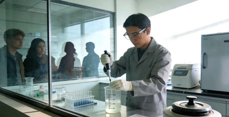 专业基因检测实验室内部工作场景