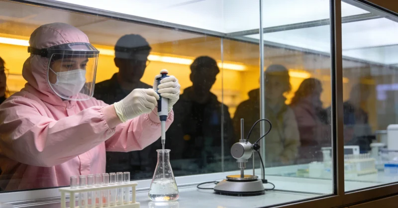 医生正在向市民讲解肠癌基因检测的重要性