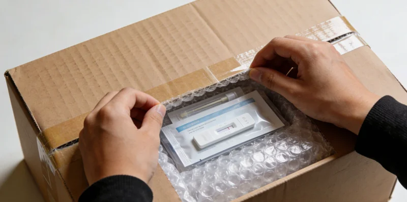 医生在诊室认真查看患者的肺部C