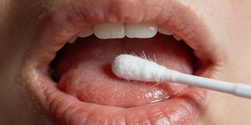 医护人员正在进行宫颈样本采集的