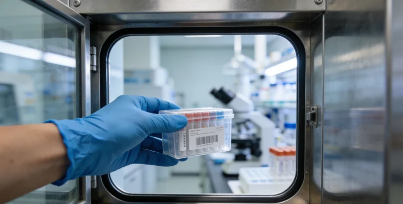 医护人员正在进行基因检测样本采