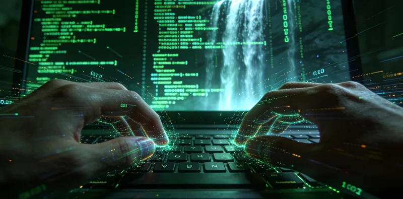 电脑屏幕上显示着复杂的基因序列