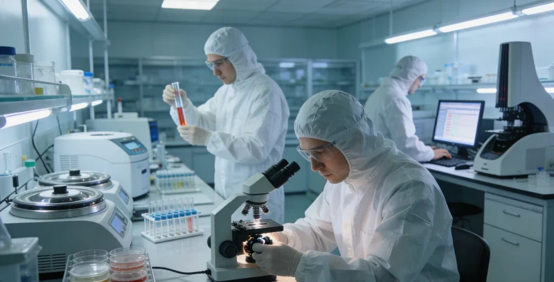 现代分子生物学实验室,展示基因