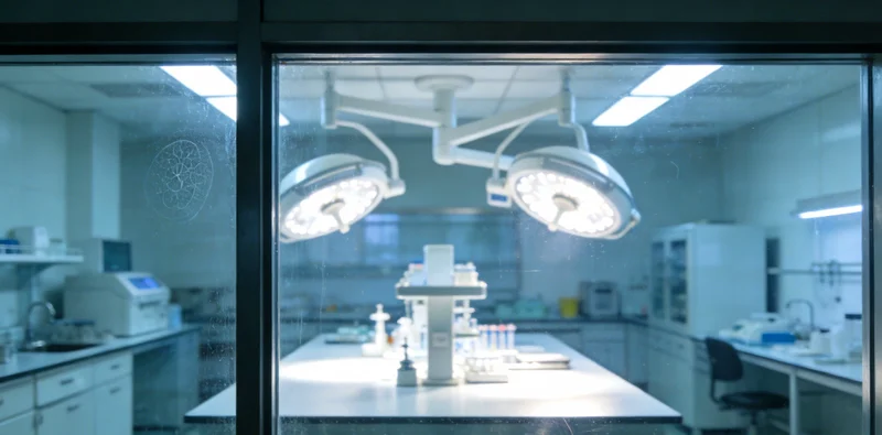 实验室技术人员在生物安全柜内处