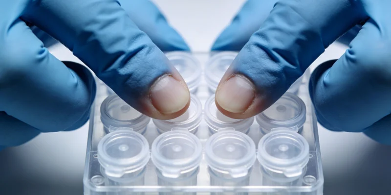 遗传咨询师正在向客户解读基因检测报告