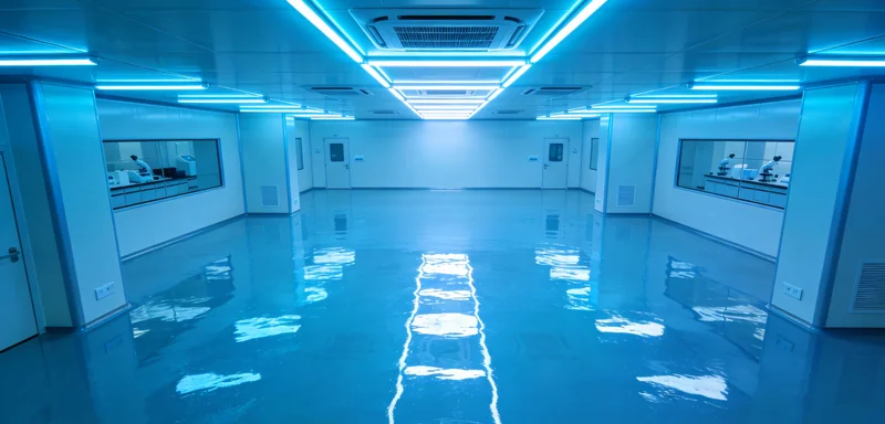 高科技基因测序实验室内部，工作